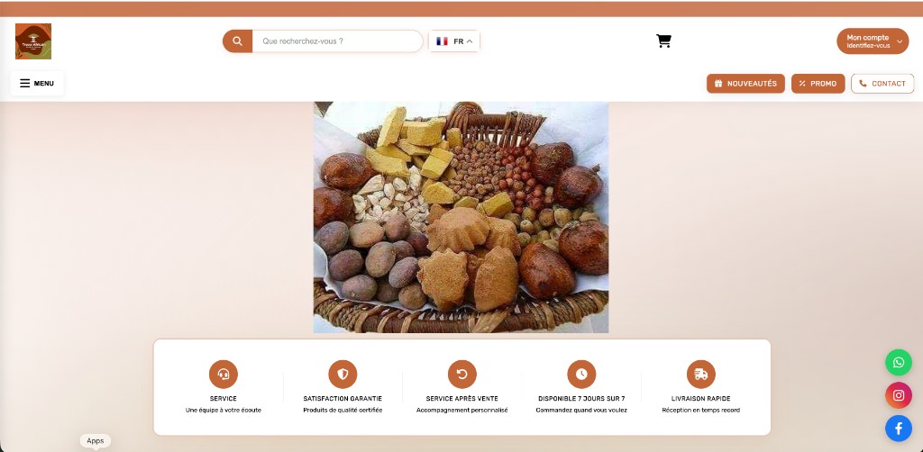 Trésor Africain — boutique en ligne