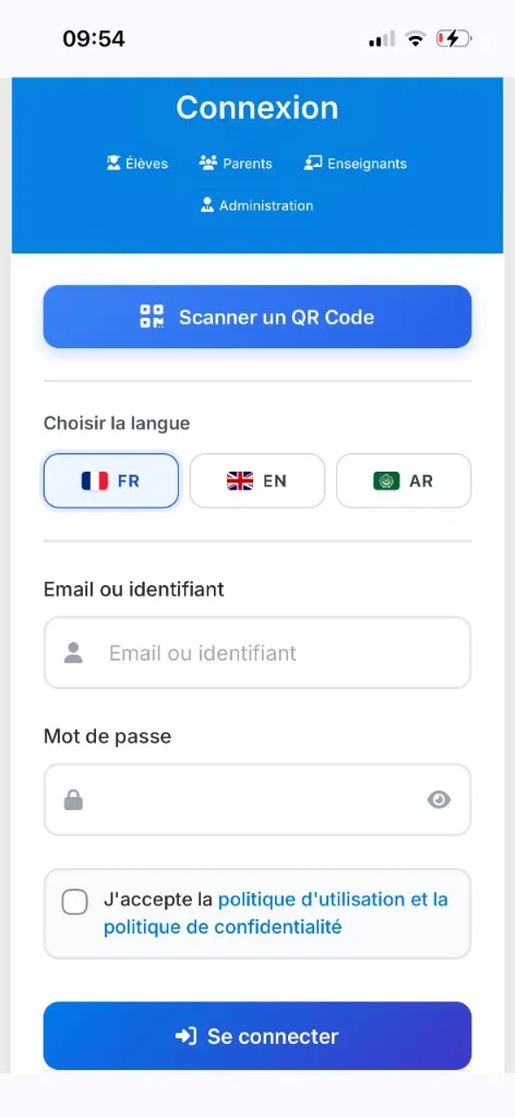 Aria Édu — aperçu mobile